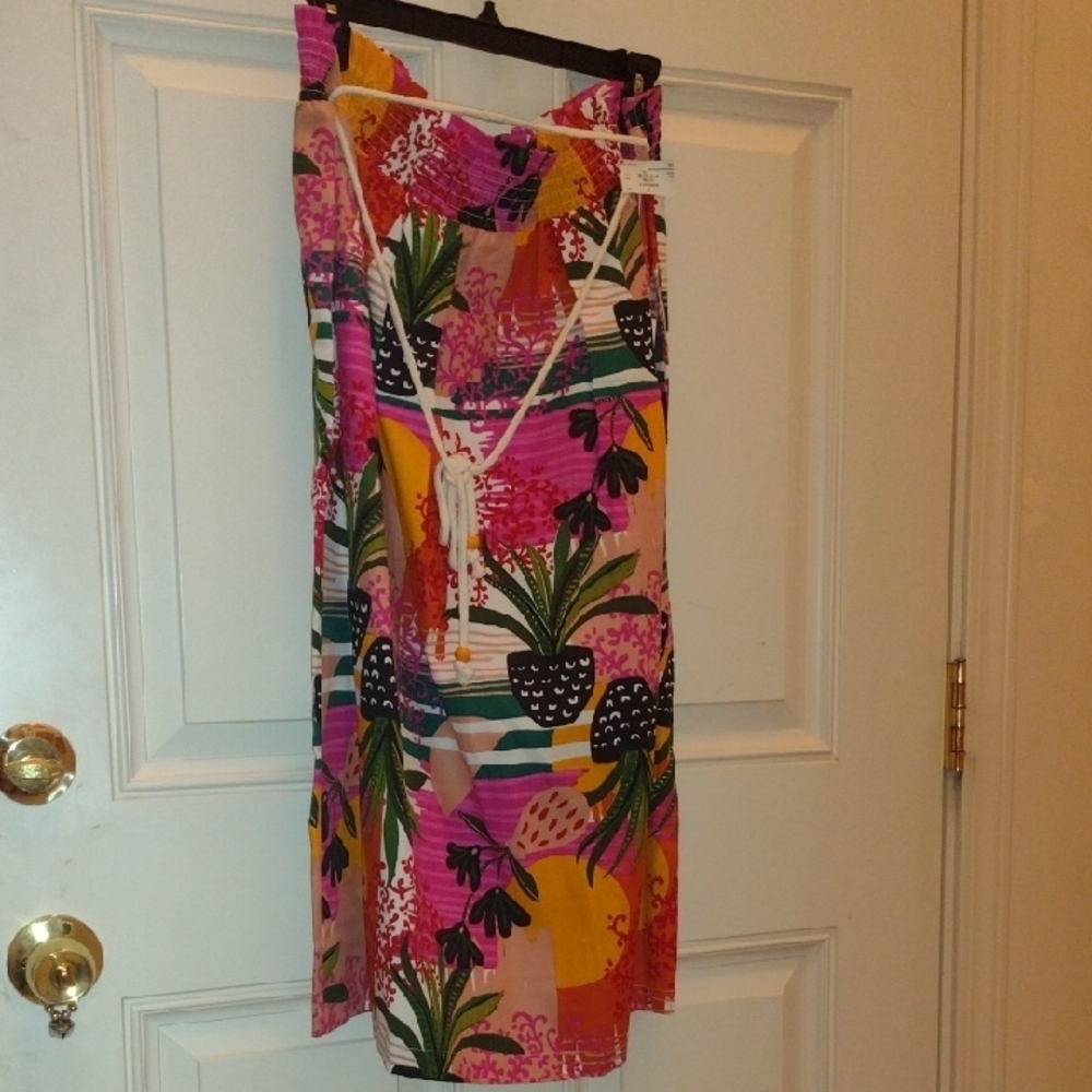 Colorful Tropical Print Skirt